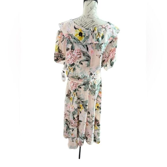 DN Design Floral Dress Pink Yellow Green Size 22W NWT - Picture 5 of 11